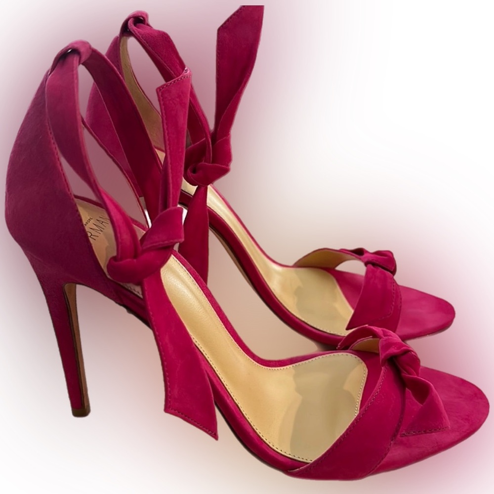 NIB NWT Alexandre Birman Clarita 100 Pink Suede Sandals Size 39 *NEW IN BOX*